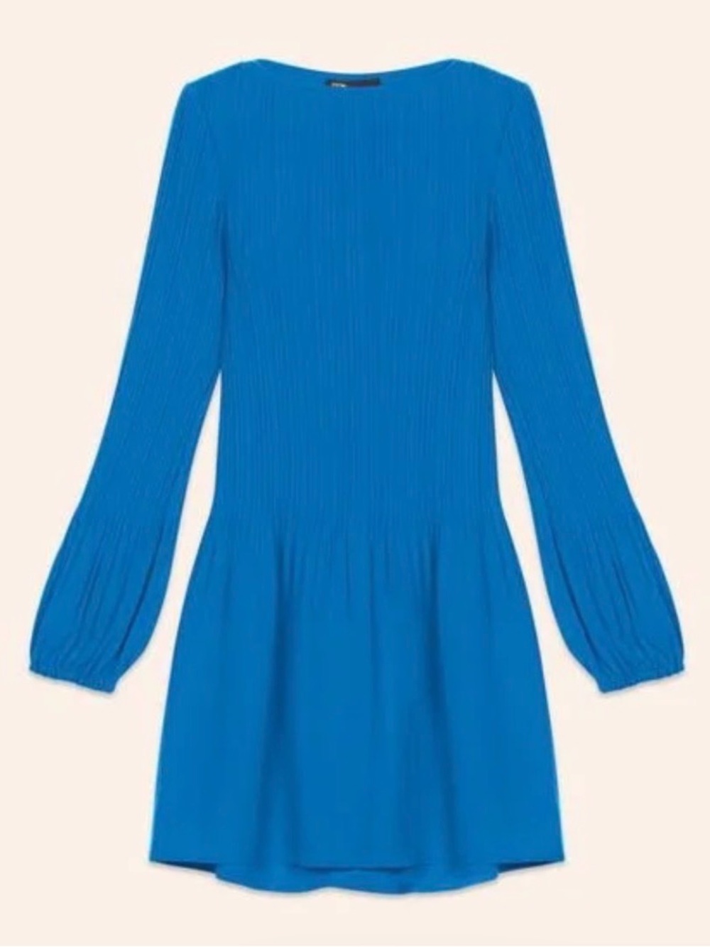 Maje Electric Blue Pleated Dress